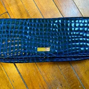 Charles David Blue leather clutch